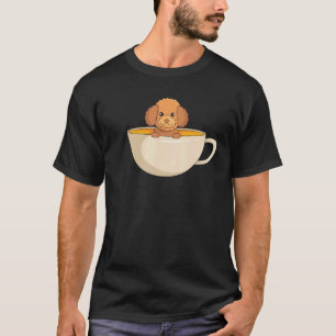 T-shirt Joli caniche jouet dans un tasse de café amateur d