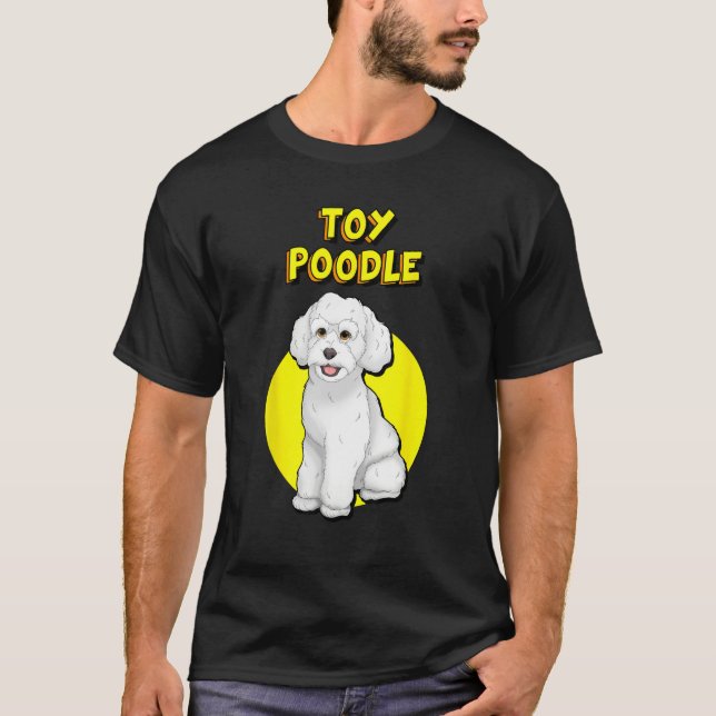 T-shirt Joli Caniche Toy Blanc (Devant)