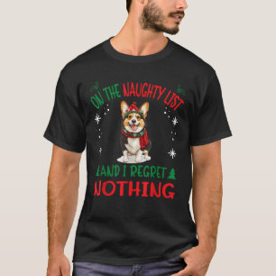 T-shirt Joli Cardigan Welsh Corgi Chien Noël Sur Le Nau