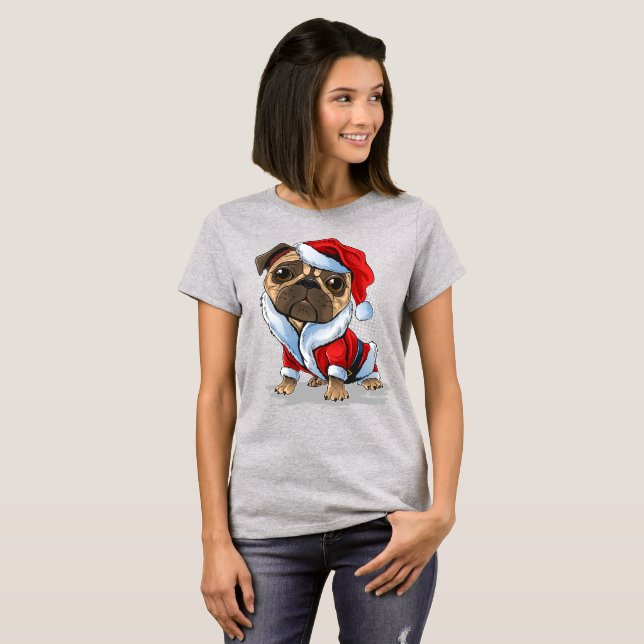 T-shirt Joli Carlin de Noël Père Noël (Devant entier)