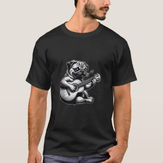 T-shirt Joli Carlin Guitariste Chiot Amoureux des chiens G