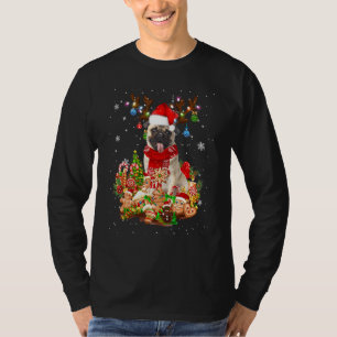 T-shirt Joli Carlin Reindeer Noël Éclairage Père Noël Xmas