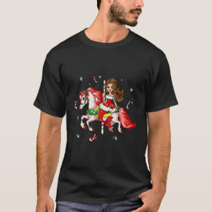 T-shirt Joli Carrousel de Noël Unicorn Cheval Fairytale Me