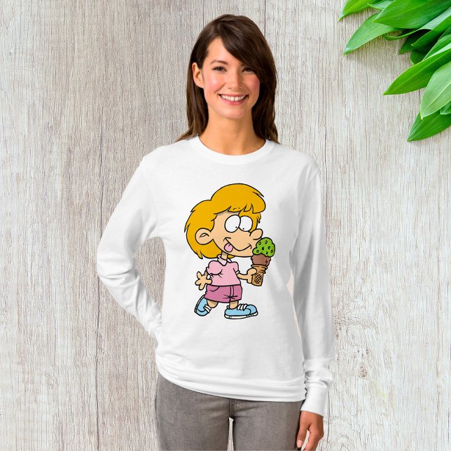 T-shirt Joli Cartoon Enfant Manger Ice Cream Cone (Créateur téléchargé)