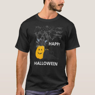 T-shirt Joli Casquette Halloween Chat Noir Sorcière Citrou