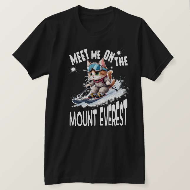 T-shirt Joli CAT.Le chat d'aventure sans peur qui prend. P (Design devant)