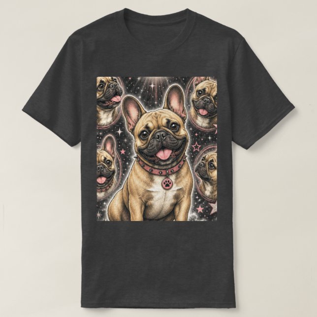 T-shirt Joli Céleste Amateur de Frenchie (Design devant)