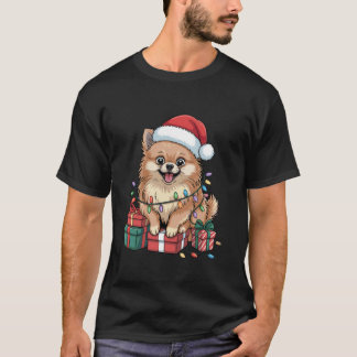 T-shirt Joli chapeau de Père Noël de Poméranie Noël amateu