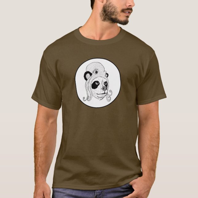 T-shirt Joli Chapeau sur ce Panda (Devant)