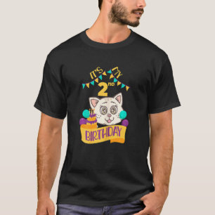 T-shirt Joli Chat 2ème Anniversaire Chats Propriétaire d