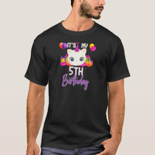 T-shirt Joli Chat 5ème Anniversaire Chats Propriétaire d'