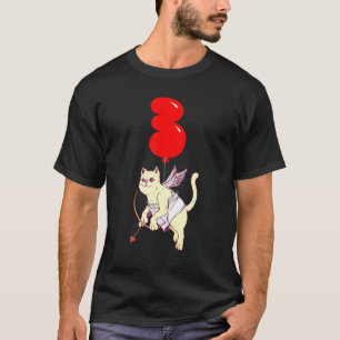 T-shirt Joli Chat Ange  3e Anniversaire  Fête de Ballons p