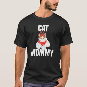 T-shirt Joli chat avec costume de renne maman chat