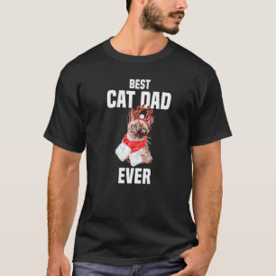 T-shirt Joli chat avec costume de renne Meilleur Papa Chat