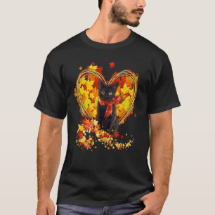 T-shirt Joli Chat Chaton Patte Automne Saison cadeau