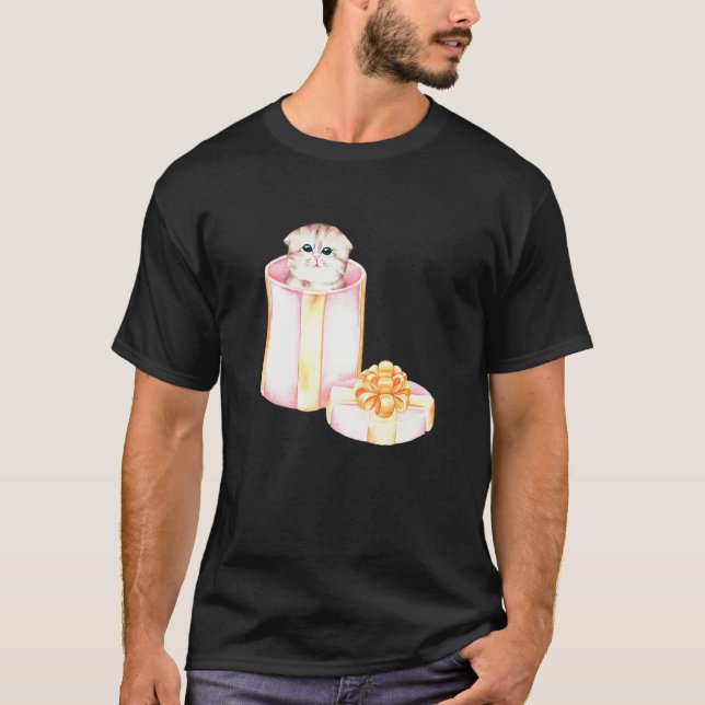 T-shirt Joli Chat Dans La Boîte Adoption de Chat  1 (Devant)