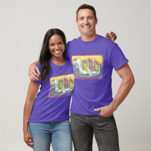 T-shirt Joli chat de Noël dormant avec des souris dans des