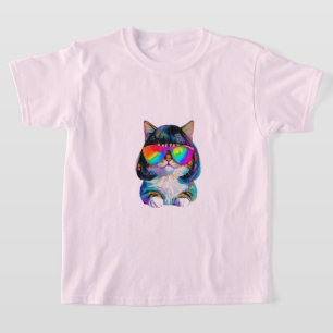 T-shirt Joli Chat Drôle Smol (Peinture N° 2)