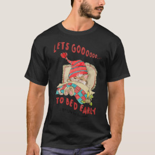 T-shirt Joli Chat Endormi Allons Nous Coucher Tôt Maman Ch