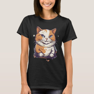 T-shirt Joli Chat Esthétique Design Minimaliste Pour Garço