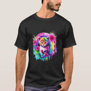 T-shirt Joli Chat Fleur Kitty Et Daisy Chat Mignon Drôle C
