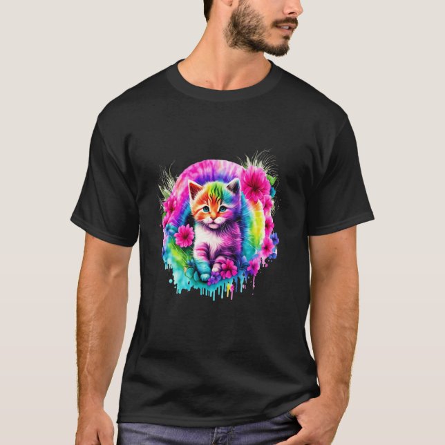T-shirt Joli Chat Fleur Kitty Et Daisy Chat Mignon Drôle C (Devant)