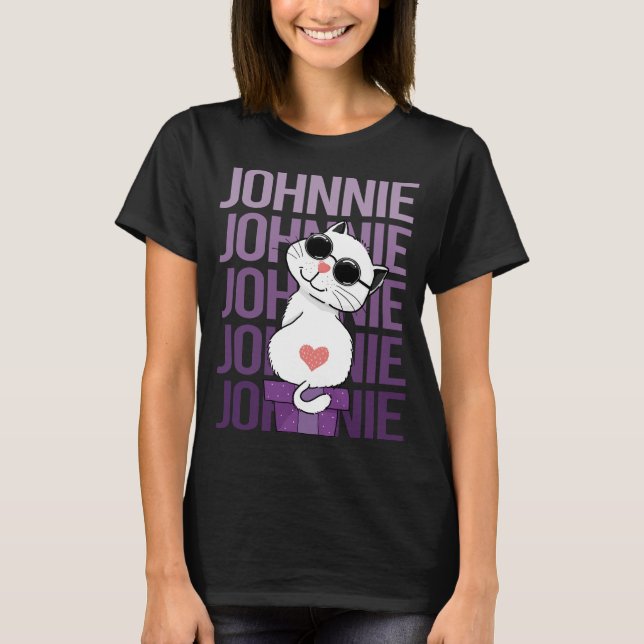 T-shirt Joli Chat - Johnnie Nom (Devant)