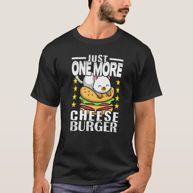 T-shirt Joli Chat   Juste Un Autre Cheeseburger (Devant)
