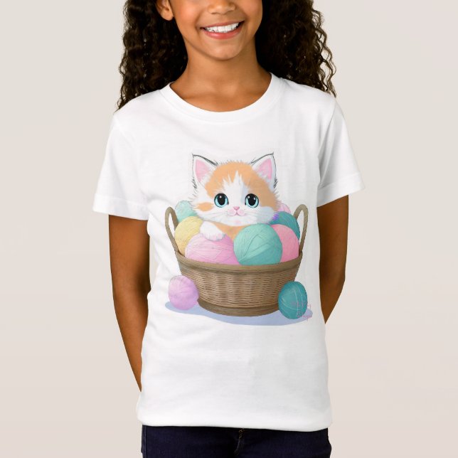 T-Shirt Joli chat kawaii (Devant)
