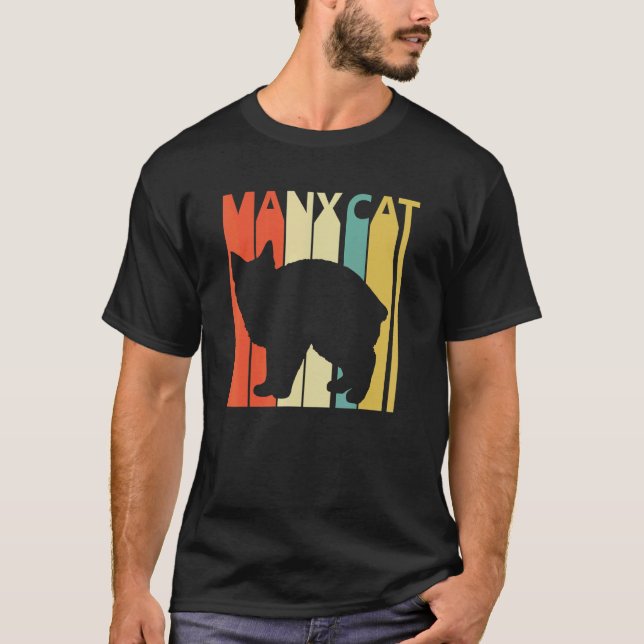 T-shirt Joli chat Manx (Devant)