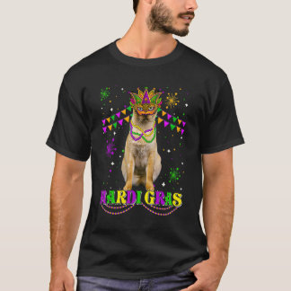 T-shirt Joli Chat Mardi Gras Tonkinais Masque Perles Festi