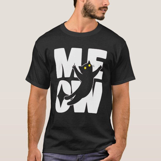 T-shirt Joli Chat MIAU Rose Amateur de Chat (Devant)
