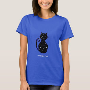 T-shirt Joli chat noir Cosmos