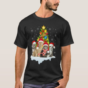 T-shirt Joli Chat Ornement de Sapin de Noël Décor Chat Pr