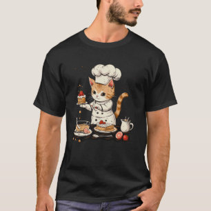 T-shirt Joli Chat Pâtissier de travail