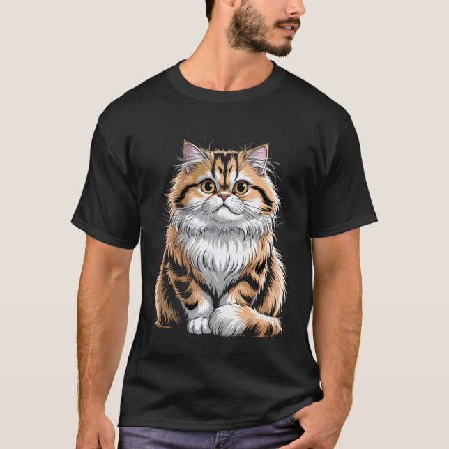 T-shirt Joli chat persan tabby (Devant)