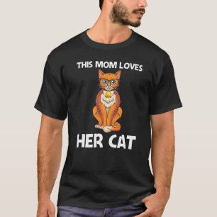 T-shirt Joli Chat Pour Maman Mère Petit Chat Félin Animal 