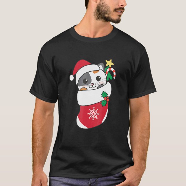 T-shirt Joli Chat Pour Noël Chat 7 (Devant)