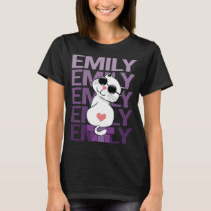 T-shirt Joli Chat - Prénom Emily