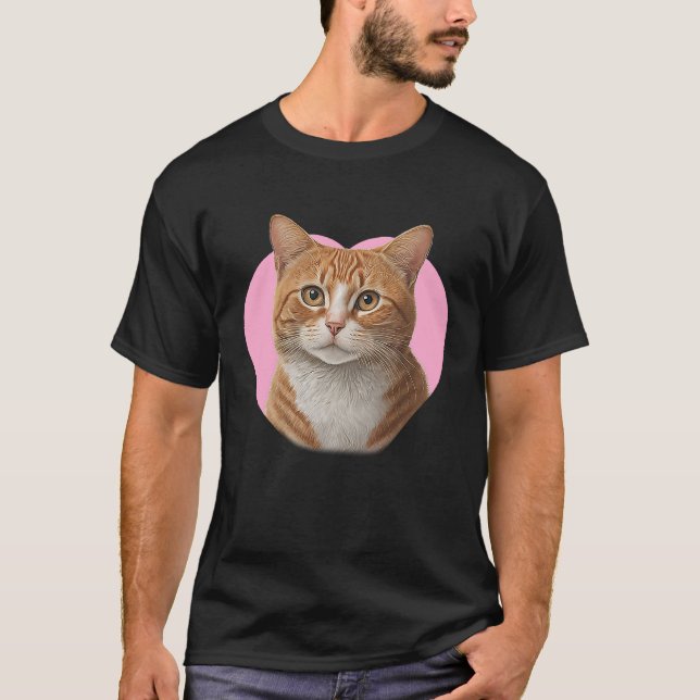 T-shirt Joli chat roux tabby (Devant)