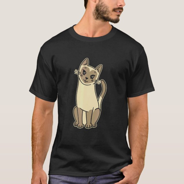 T-shirt Joli chat siamois pour chat (Devant)
