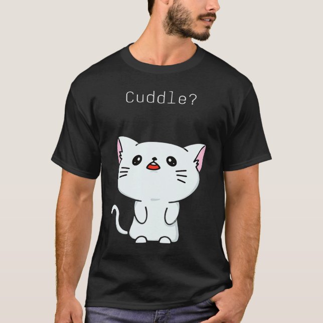 T-shirt Joli chat veut se blottir avec vous pour chat (Devant)