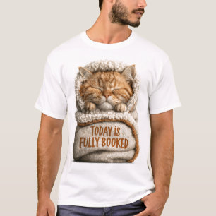 T-shirt Joli chaton roux endormi enveloppé dans une couver