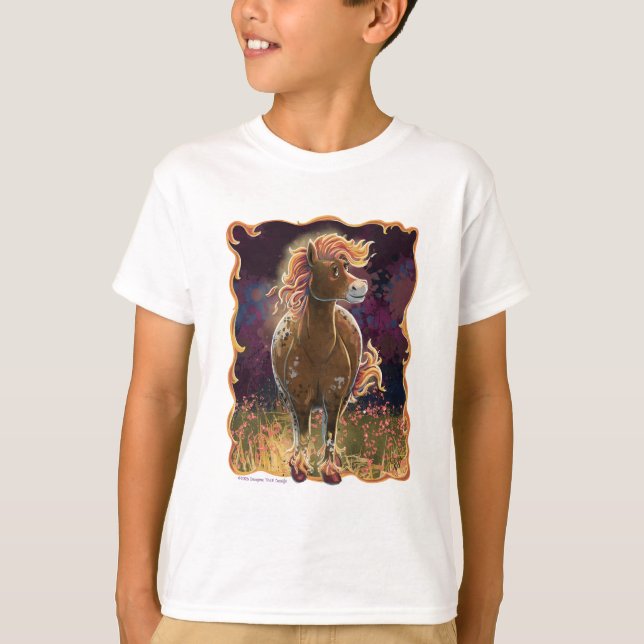 T-shirt Joli Cheval de Feu Avant et Arrière (Devant)