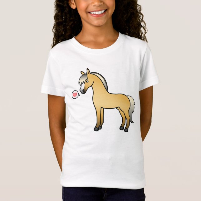 T-Shirt Joli Cheval norvégien Fjord Illustration & Coeur (Devant)