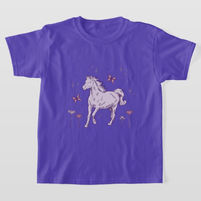 T-shirt Joli Cheval Violet (Poser)