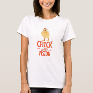 T-shirt Joli Chick Avec Lunettes - Chick Avec Vision