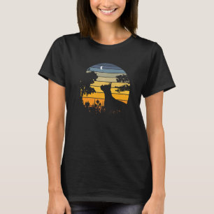 T-shirt Joli chien Boxer Coucher de soleil Jardin Nature