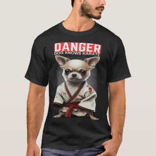 T-shirt joli chien chihuahua connaît le Karaté