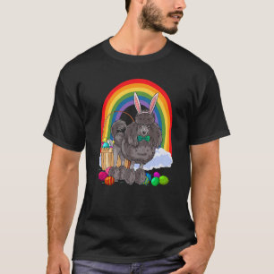 T-shirt Joli chien de Pâques aux oeufs de Pâques Caniche n